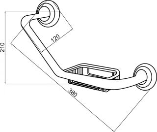 Поручень Boheme Medici с мыльницей бронза 10626